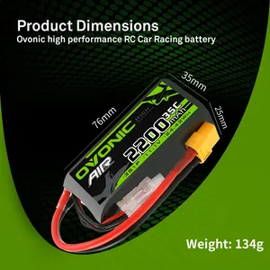 Ovonic 3S 11.1V 35C 2200MAh Lipo Batterie XT60 Plug pour RC FPV Avion <span class=keywords><strong>Hélicoptère</strong></span> Drone Racing Modèle Hobby 2pcs Par Pack - Product Image 6
