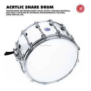Beatello Caisse Claire Transparente <span class=keywords><strong>de</strong></span> Haute Qualité 14" X 7.8" en Acrylique, <span class=keywords><strong>Instrument</strong></span> <span class=keywords><strong>de</strong></span> <span class=keywords><strong>Musique</strong></span> Professionnel Adapté aux Batteries - Product Image 3