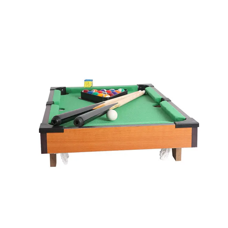 Billiards Game ToyためFamily、Includes Game Balls Sticks Chalk BrushとTriangle、Mini Tabletop Pool Set