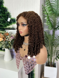 High Density 300% 5x5 Lace Closure <b>Wig</b> Super Double Drawn <b>Pixie</b> Curly 18inch SDD Human Hair <b>Wigs</b> for Black Women - Product Image 1