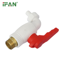 Robinet de jardin IFAN de haute qualité, robinet en plastique PPR, robinet d'eau extérieur 1/2" 3/4" vert long blanc, robinet mélangeur PPR