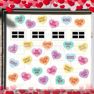 Aimant de porte de garage en forme de cœur populaire pour la Saint-Valentin, décoration, aimant de réfrigérateur coloré, aimant promotionnel - Product Image 2