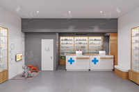 Étagères de pharmacie d'usine Design moderne au détail mobilier de pharmacie Design d'intérieur de magasin médical à vendre