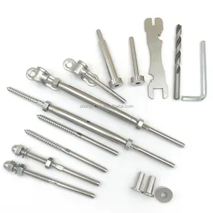 T316 End Fitting/ Protective Sleeves/Swageless Fittings/Terminal Deck Rails Hardware Stainless Steel Cable Railing Kit