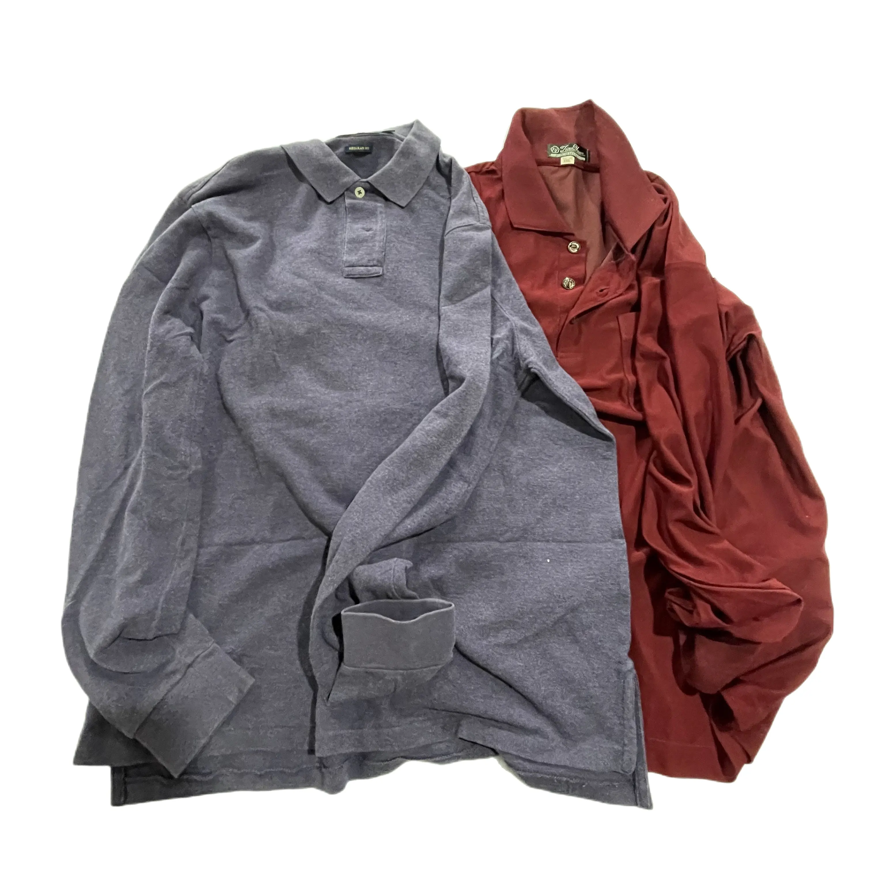 cheap long-sleeved used clothes bales mens tshirt polo & cn