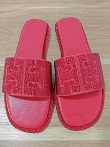 Ciabatte da <span class=keywords><strong>Donna</strong></span> con Punta Aperta, Suola Morbida in <span class=keywords><strong>Pelle</strong></span>, Design con Diamanti, Infradito da Spiaggia di Tendenza - Product Image 3