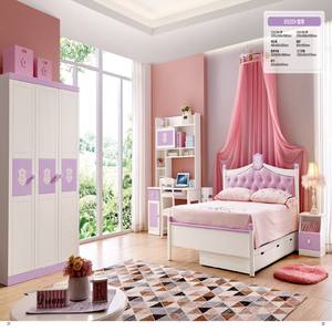 Ensemble de meubles de <span class=keywords><strong>chambre</strong></span> à coucher pour filles JINS, style princesse moderne, personnalisé, avec lit de rangement, armoire, bureau - Product Image 3