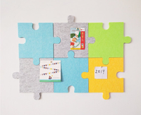 Jigsaw Puzzle Pin Board PET Feutre Carreaux Décoration Intérieure Mur Art Design Polygone Insonorisant Polyester Panneaux Acoustiques