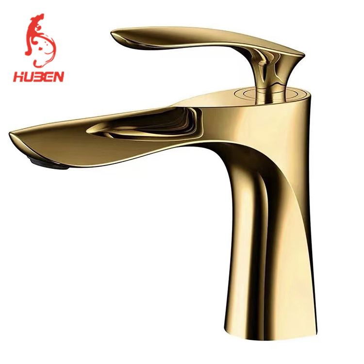 Good Quality Hotel Bathroom Sinks Faucet Gold Zinc-alloy Basin Faucet for Bathroom