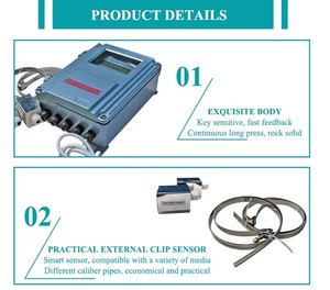 Pengukur aliran ultrasonik genggam portabel, dengan S M L mengukur aliran pipa - Product Image 6