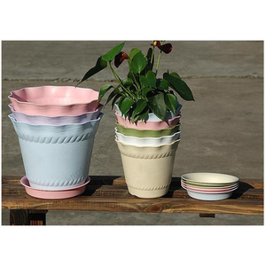 Venta al por Mayor DDA328, Maceta de Plástico para Plantas de Interior con Bandeja, Maceta Pequeña para Flores y Suculentas de Balcón - Product Image 3