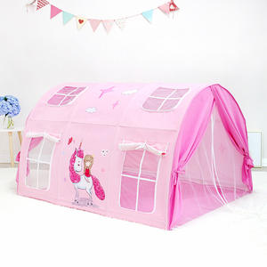 Casa <span class=keywords><strong>de</strong></span> <span class=keywords><strong>cama</strong></span> <span class=keywords><strong>de</strong></span> princesa rosa para interior, casa <span class=keywords><strong>de</strong></span> muñecas a prueba <span class=keywords><strong>de</strong></span> caídas, anticaída, para dormir - Product Image 2