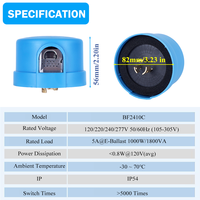 Interruptores Inductivos con Sensor Táctil para Iluminación Exterior CNRIYA, 120-277V, IP54, Modelo BF-2410C, Material PC/PP, LED Disponible, Tipo Twist
