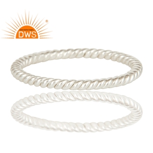 Handmade Art Deco Solid 925 Sterling <b>Silver</b> Women's Fashion Band <b>Ring</b> <b>Plain</b> <b>Silver</b> Jewelry Wholesale - Product Image 2