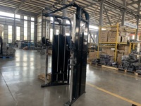 Máquina de Ejercicios Multifuncional Comercial con Tubo Ovalado Plano, Polea Doble Ajustable y Cable Cruzado en Venta