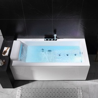 Baignoire Spa Moderne en Acrylique avec Système de Température Constante, Design Écologique, Cascade de Bulles d'Air et Massage pour Salle de Bain de Villa