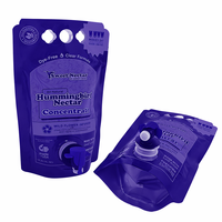 Pochette Doypack en aluminium de haute qualité avec robinet Vitop et valve thermoscellable, impression hélio personnalisable pour l'emballage de vin, jus et boissons