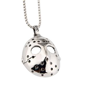 Collier à chaîne de perles en acier inoxydable polyvalent Hip-Hop avec pendentif masque de Jason pour la Black Friday, personnalisé pour <span class=keywords><strong>mariage</strong></span>, homme, femme, <span class=keywords><strong>couple</strong></span> - Product Image 3
