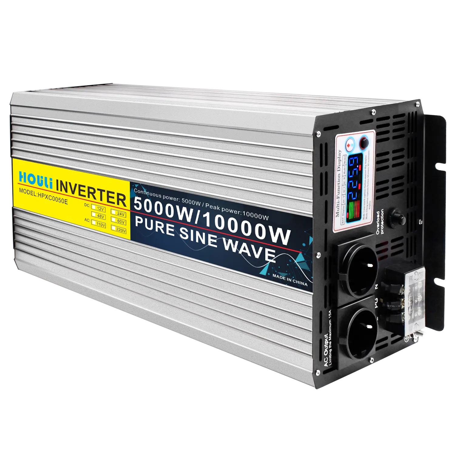 HOULI Inverter Generator 10000 Watts Pure Sine Wave Inverter Converter 24V 48V 60V Solar To 220V Car Power Inverter