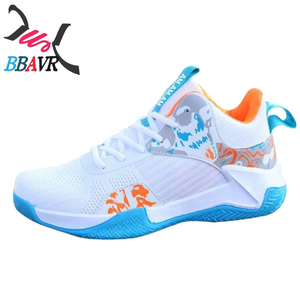 Zapatos de Baloncesto para Hombre BBAVR, Blancos con Camuflaje, Malla Transpirable, Cierre de Cordones, Punta Redonda, Suela de PVC/PU, Ligeros, para Todas las Temporadas - Product Image 5
