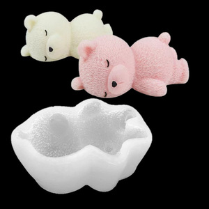 Molde de Silicona 3D de Oso Durmiente Grande/Grande/Mediano/Pequeño para Pasteles y <span class=keywords><strong>Fondant</strong></span>, Molde de Pudín de Animales para Hacer Helados, Jabones y Velas - Product Image 6