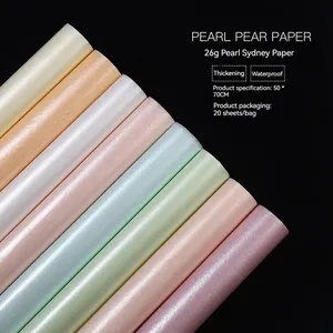 2024 New 26g Pearlescent Printing Packaging Thin Paper Flower Gift Packaging Paper