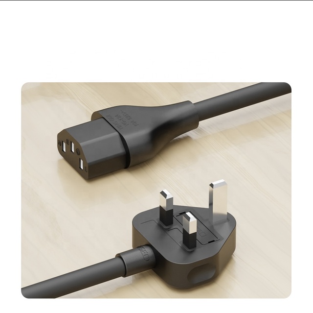 Wholesale UK BS1363 3 Pin Fused Plug PS4 AC Power Cords Extension Cable With C13 Connector 13a