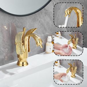 Grifo de lavabo de latón antiguo europeo <span class=keywords><strong>grifos</strong></span> mezcladores de agua fría caliente con grifo de lavabo de diseño Animal - Product Image 4