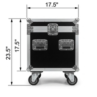 Valise de transport robuste en aluminium avec roulettes de 4 pouces, valise de transport ATA pour équipement DJ, table de mixage audio, éclairage de scène, rangement d'outils