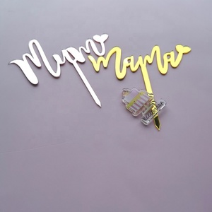 Feliz cumpleaños mamá acrílico pastel Topper para decoraciones de fiesta del Día de la madre y accesorios de pastel - Product Image 3