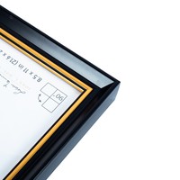 Marco para Certificados con Cristal de Alta Definición, Marcos para Diplomas y Documentos de 8.5 x 11 Pulgadas para Pared y Sobremesa, Negro, Paquete de 5