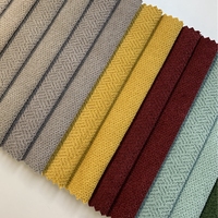 Couleur assortie série lin tissé tissus d'ameublement canapé chaise couverture tissu fournisseur personnalisé
