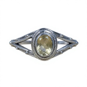 Bague en argent sterling 925 avec pierre précieuse Larimar, bijoux fins faits à la main, tendance, style chrétien, certifiés - Product Image 1