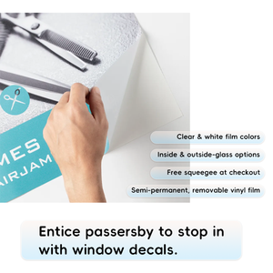 Stiker Dekoratif Jendela Toko Anti-UV, Pengiriman Cepat, Desain Kustom, Vinyl Lepas Pasang, untuk <span class=keywords><strong>Promo</strong></span> Toko - Product Image 4