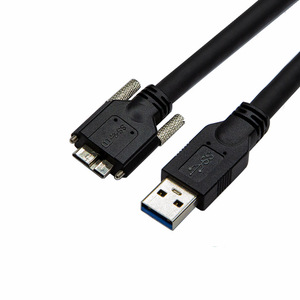 High Flex Machine Vision USB 3,0 a Micro-B Cable <span class=keywords><strong>DE</strong></span> DATOS Bloqueo <span class=keywords><strong>de</strong></span> tornillo para Cámara Industrial HDD 3M - Product Image 2