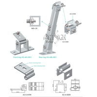 ART SIGN Structure de montage solaire photovoltaïque, support inclinable réglable pour panneaux solaires, pied de support pour installation photovoltaïque sur toiture