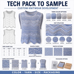 Débardeur en tricot rayé pour <span class=keywords><strong>femme</strong></span>, col rond, <span class=keywords><strong>sans</strong></span> manches, tricot plat ondulé, respirant, pull décontracté d'été - Product Image 2