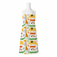 Tablier de cuisine en toile de coton personnalisé OEM, impression numérique réactive, faible MOQ, directement de l'usine, délai de livraison rapide
