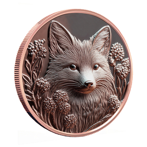 Tùy Chỉnh Cao Cứu Trợ 1 Oz 999 Đồng Tốt Động Vật Đồng Xu Nhà Sản Xuất Nguồn Miễn Phí Phí Khuôn Giá Bán Buôn Fox Chủ Đề - Product Image 2