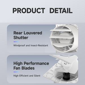 Ventilador Extractor <span class=keywords><strong>de</strong></span> <span class=keywords><strong>Aire</strong></span> <span class=keywords><strong>de</strong></span> Motor <span class=keywords><strong>de</strong></span> CA <span class=keywords><strong>de</strong></span> 4, 6 y 8 Pulgadas, Ventilador <span class=keywords><strong>de</strong></span> Pared y Ventana <span class=keywords><strong>para</strong></span> <span class=keywords><strong>Cocina</strong></span> y Baño - Product Image 3