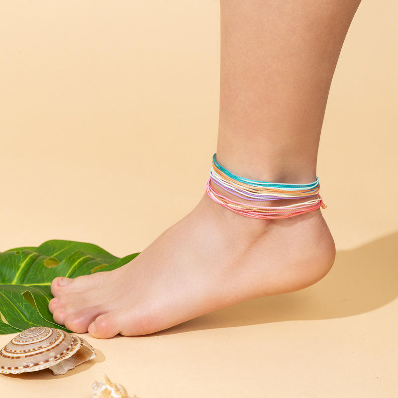 Braided Anklet Beach Ankle Bracelet Multi Colors Bohemian