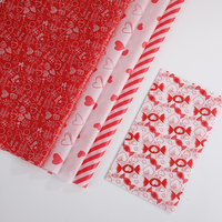 Papier d'emballage en rouleau imprimé pour la Saint-Valentin, couché simple face, en papier kraft vierge recyclé, pour chaussures, vêtements et cadeaux