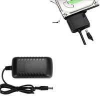 Adaptador de Disco Duro USB 3.0 a SATA de 15 Pines, 3.5 Pulgadas, Negro, con Cable SATA para HDD/SSD y Fuente de Alimentación