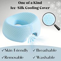 Oreillers en mousse pour le visage, coussin en mousse à mémoire de forme avec housse rafraîchissante amovible, pour la récupération après une chirurgie oculaire, spa, bronzage, dormeur sur le ventre