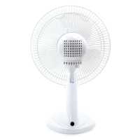 Ventilateurs de table solaires rechargeables AC/DC 12 pouces, très demandés, avec adaptateurs et panneaux solaires pour le refroidissement estival, mini ventilateurs de table