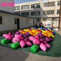 Chaîne de fleurs artificielles gonflable publicitaire pour fête, idée créative, chaîne de fleurs gonflable personnalisée, décoration florale de mariage