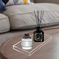 Plateau de rangement décoratif en acrylique écologique et recyclable pour comptoir, avec inserts interchangeables pour salle de bain, chambre et placard