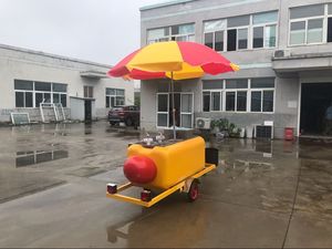 Commercial Hot Dog Cart Tricycle Small Size Hot Dog Shape Design Food Cart Snack Food Mobile Service Equipped Trolley - Product Image 3