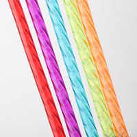 Pailles réutilisables écologiques en plastique rigide pour gobelets, accessoires de bar avec design hexagonal intérieur