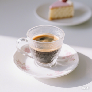 Set Professionale di Tazze da Tè in <span class=keywords><strong>Vetro</strong></span> con Piattino, Forma a Cuore, Tazze Trasparenti per Espresso e Caffè con <span class=keywords><strong>Piattini</strong></span> - Product Image 2